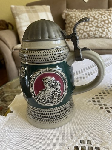 Bierkrug zinndeckel gerz - bierkrug,