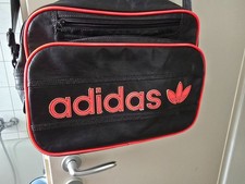 Adidas Tasche Vintage  Airliner schwarz Rosa Umhängetasche Selten Sehr Gut
