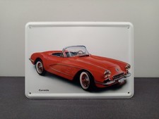 Blechkarte Postkarte Corvette