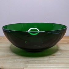 Vintage grüne Glasschale Salat Deko Obst Wald Flasche grün 60er 70er