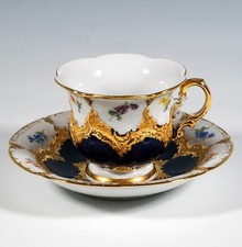 MEISSEN 2- tlg. PRUNK KAFFEE