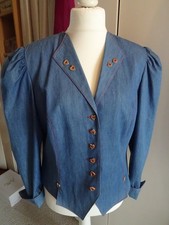 Trachtenjacke Gr. 44 blau mit Herz