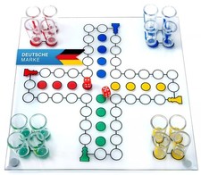 Saufspiel Drinking-Game Ludo Party-Trinkspiel Echtglas Partyspiel Trinkspiele