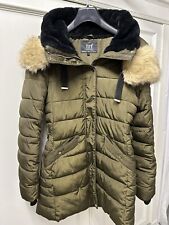 ♥️ Zara TRF Collection Gr. XS Winterjacke Parka Grün Pelz ♥️