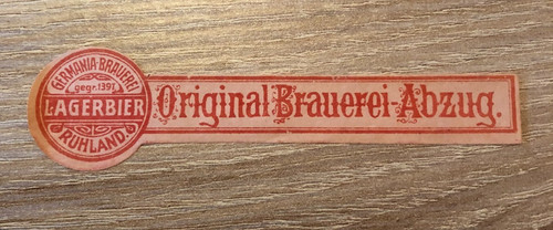 Bieretikett germania brauerei - bieretikett, germania-brauerei