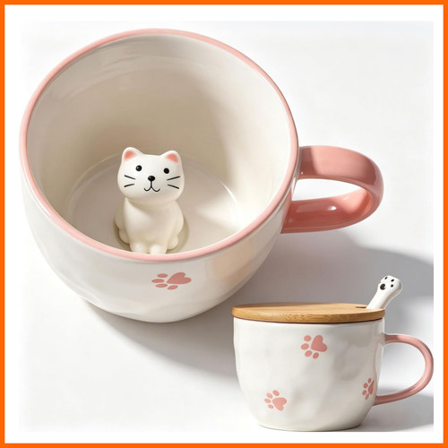 Katze kaffeetasse keramik - kaffeetasse,
