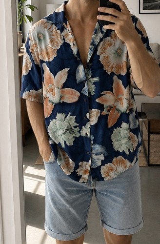 Hippie herren kurzarm hemd - herren,