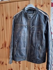 Herren Lederjacke (Camp David) Gr. L 52 Schwarz leicht gefüttert Weiches Leder