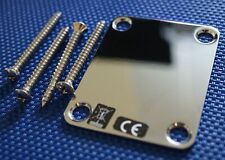 . Fender Vintera 60s RI Jazz Bass Chrome 4-Bolt  NECK PLATE + Bolts