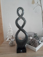 Leonardo Skulptur Turn 37 cm, Glas, grau/schwarz, wie neu