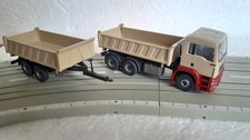 Wiking  1: 87  MAN  TGA M  3 Seiten Pritschen-Kipper mit Tandem-Anhänger   beige