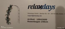 Relaxdays Torbogen Rankhilfe Für Kletterpflanzen Und Rosen 240 Cm, Rosenbogen Au