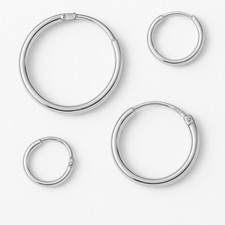 Echt Weiß Gold 585 Creolen