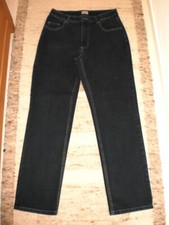 CANDA C&A JEANS Schwarz 5 Pocket Mid / High Waist Gerade Baumwolle Stretch 38 40