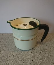 Emaille Milchkocher Milchkanne Kanne Vintage antik