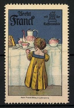 Reklamemarke aecht franck - franck, mit