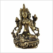 Grüne Tara Buddha 14cm Messing Manjushri Weiße Tara Buddha Statue Buddhismus