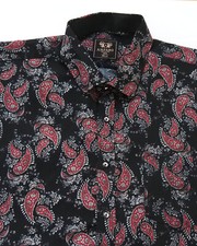 Amparo Herren Freizeit Hemd Kragenweite 45 Paisley Regular Fit Vintage I199