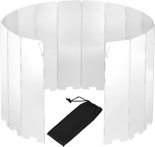 Faltbarer aluminium windschutz - aluminium,