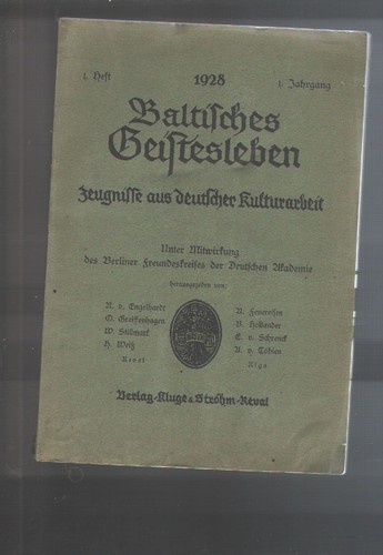 Baltisches geistesleben - baltisches,