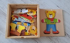 Ankleidepuzzle Bär Willi Holz