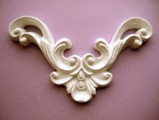 Gips Stuck Element Rosette "Baldachin" Ornament Relief Stuckdekor Verzierung