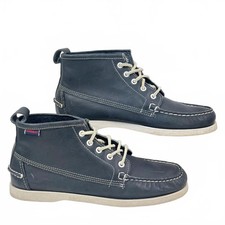 Sebago Navy Blue Leather Deck