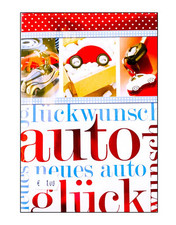 Neues Auto Glückwunschkarte