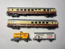 Jouef Wagen 2x DSG Personenwagen u. Shell Spatenbräu Güterwagen Konvolut H0