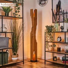 Steh Leuchte Schlaf Wohn Zimmer Beleuchtung Stand Lampe Holz/schwarz Schalter