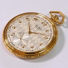 Taschenuhr Aero Watch Swiss Made Goldfarben 17 Jewels ETA 6497