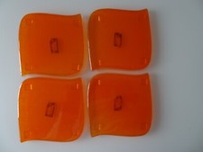 4 Glasuntersetzer in orange von Weinfurtner