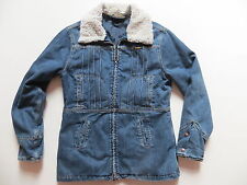 Wrangler Jacke mit Fell- Kragen Gr. L, Vintage Übergangsjacke leicht gefüttert !