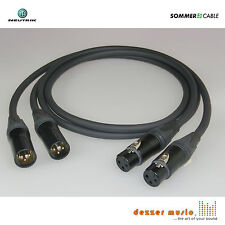 2x 3m sym XLR Kabel CARBOKAB NEUTRIK Goldstecker Sommer Cable 3pol....1++++