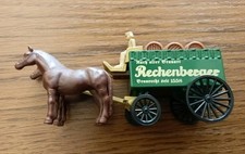 Werbeartikel Brauerei Rechenberger Gespann/Pferde u. Wagen ohne Originalverpa.