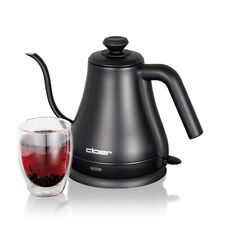 Schwanenhals Wasserkocher Cloer-4960, 0,8 L  schwarz matt Edelstahl