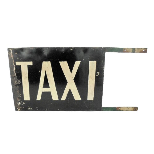 Vintage metall taxi schild - metall,