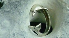 Ring offen Delfin Delphin 925er Sterling Silber Ringgröße 55