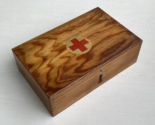 Verbandkasten alter DDR 1957 Sanitätskasten DRK Holzkiste KFZ Trabant Oldtimer