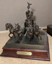 Johann Gottfried Schadow "Die Quadriga" Bronze gewachst, limitiert Zertifikat