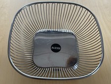 ALESSI Drahtkorb viereckig Designklassiker Edelstahl Obstskorb Brotkorb