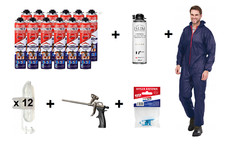 POLYNOR PRO 12x750ml Polyurethan Sprühisolierung (29 set) PUR Dämmschaum Dämmung