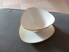 Hutschenreuther Sauciere Diadem Goldrand Porzellan