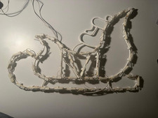 Fensterdeko - Weihnachten, Schlitten mit Weihnachtsmann