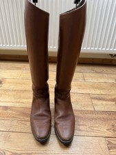 Lederreitstiefel,farbig,  Braun, Damen, Schmaler Schaft, 6. 1/2, 49, 36, 2