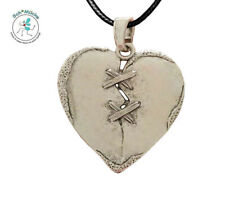 Halskette Herz geflickt 5,4 x 5,5 cm Liebe Amulett Glücksbringer Geschenkidee