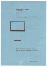B & O Bang & Olufsen Service Manual für Beovision 7 32 MKII deutsch Copy