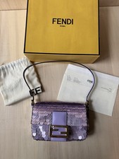 Fendi Baguette lila Pailletten
