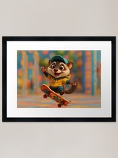 Skater Iltis gerahmter