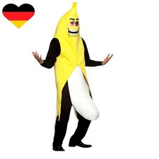 Kostüm Banane Unisex Halloween Karneval Fasching Damen Herren Obst Gemüse Frucht